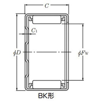 シェル形針状ころ軸受 BK形 NTN(エヌティーエヌ)