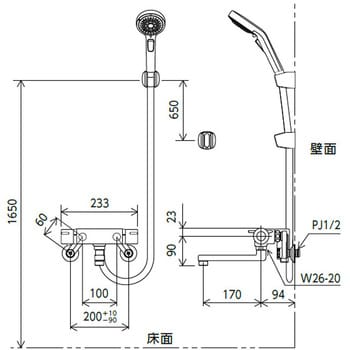 KF800TPHFS サーモスタット式シャワー (撥水)・メッキウルトラ