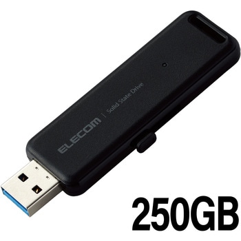 SSD 外付け 250GB USB3.2 Gen2 読出最大1000MB/秒 スライド式 ノック式 高速 耐衝撃 超小型 軽量 エレコム
