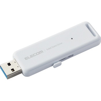SSD 外付け 500GB USB3.2 Gen2 読出最大1000MB/秒 スライド式 ノック式 高速 耐衝撃 超小型 軽量 エレコム
