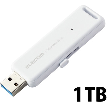 SSD 外付け 1TB USB3.2 Gen2 読出最大1000MB/秒 スライド式 ノック式 高速 耐衝撃 超小型 軽量 エレコム