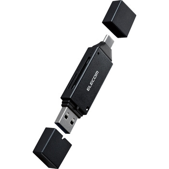 SDカードリーダー USB Type-C & USB-A 両対応 直挿し エレコム