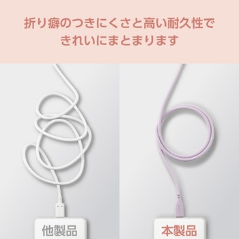 USB-Cケーブル TypeC-C 1m PD 60W シリコン素材 【iPhone Android スマホ タブレット パソコン等対応】 &me エレコム