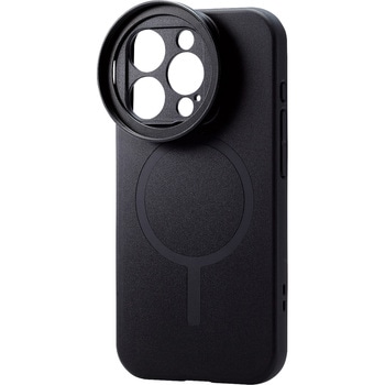 iPhone 15 Pro ケース ハイブリッド カバー 磁力吸着ワイヤレス充電対応 ストラップホール付 ポーチ付 エレコム