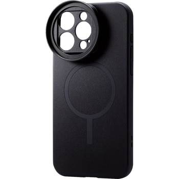 iPhone 15 Pro Max ケース ハイブリッド カバー 磁力吸着ワイヤレス充電対応 ストラップホール付 ポーチ付 エレコム