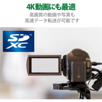 SDカード SDXC 128GB Class10 UHS-II U3 V60 最大転送速度280MB/s 防水 IPX7準拠 4K動画に最適 エレコム