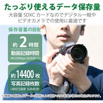 SDカード SDXC 128GB Class10 UHS-II U3 V60 最大転送速度280MB/s 防水 IPX7準拠 4K動画に最適 エレコム
