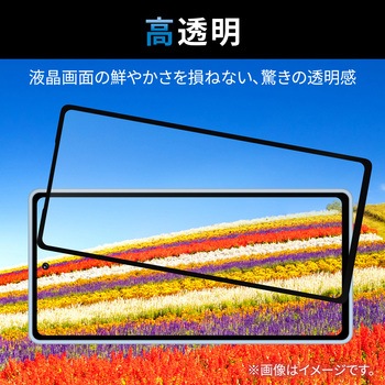 Google Pixel 7a ガラスフィルム 指紋認証対応 高透明 強化ガラス 表面硬度10H 角割れ防止 フレーム付 エレコム