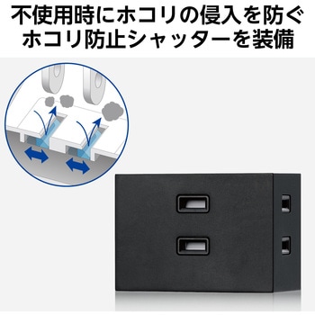 電源タップ コンセント 2P 3個口 ほこりシャッター 絶縁キャップ 雷ガード 分岐 125V 15A 1500W 2個セット エレコム