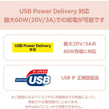 USB-Cケーブル (Type C to C) 1m PD 60W コードジュエリー 転送 充電ケーブル &me エレコム