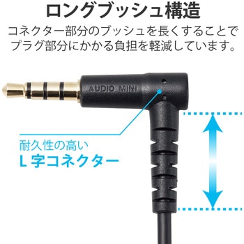 イヤホン ヘッドホン 延長コード マイク対応 3.5mmステレオミニプラグ エレコム