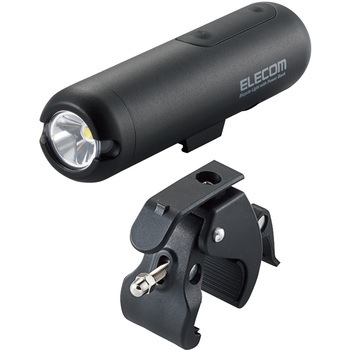 自転車 用 ライト LED 200ルーメン 容量3350mAh USB充電式 防雨仕様 IPX5防水 モバイルバッテリー機能付き エレコム