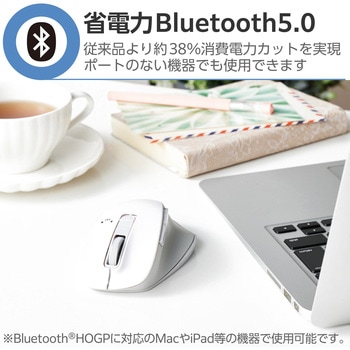 ワイヤレスマウス 無線 Bluetooth 5ボタン ブルーLED 静音 握りやすい 手になじむ 進む・戻るボタン EX-G エレコム