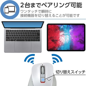 ワイヤレスマウス 無線 Bluetooth 5ボタン ブルーLED 静音 握りやすい 手になじむ 進む・戻るボタン EX-G エレコム