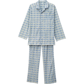 ワンタッチテープ+フルオープンパジャマ オムツ交換点滴時 通年 紳士 ケアファッション
