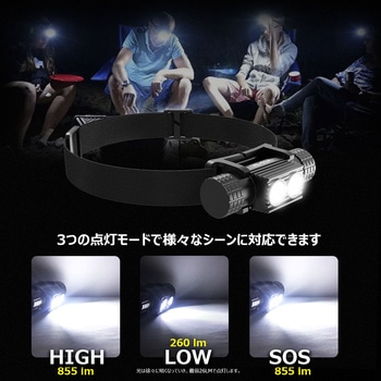 2WAY 充電式ライトヘッドライト ハンドライト GOODGOODS(グッド・グッズ)