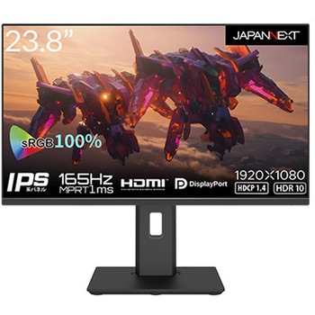 液晶ディスプレイ/23.8型/1920×1080/HDMI×2、DP×2/ブラック/スピーカー：無/2年保証 JAPANNEXT