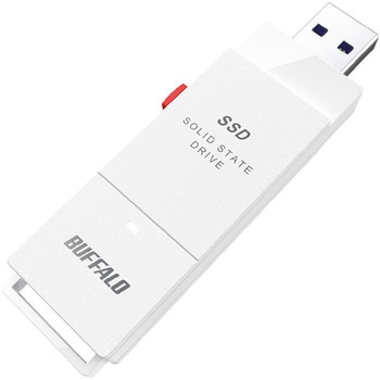 PC対応 USB3.2(Gen2) TV録画 スティック型SSD 500GB ホワイト Type-C付属 BUFFALO(バッファロー)