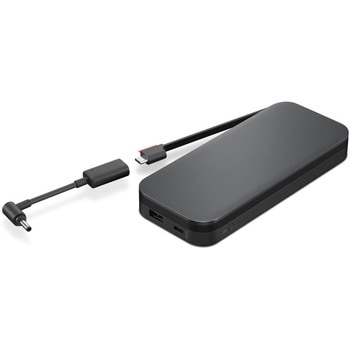 Lenovo Go USB Type-C ノートブックパワーバンク 20000mAh(ブラック) - ラウンドチップケーブル付き レノボ・ジャパン(Lenovo)