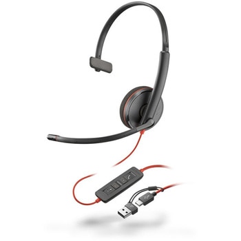 Poly Blackwire 3210 Monaural USB-C Headset +USB-C/A Adapter HP(日本ヒューレット・パッカード)