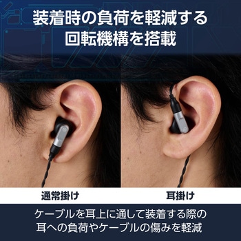ゲーミングイヤホン 有線 3.5mm3極 リケーブル可 ネックバンド マイク付き V custom エレコム