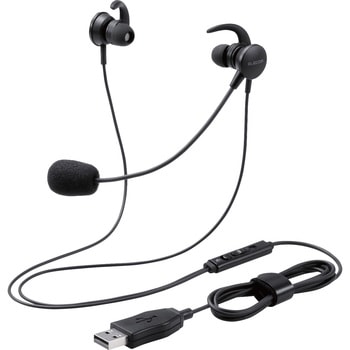 HS-EP15UBK/5 ヘッドホン ヘッドセット 無指向性 マイク付 有線 USB 