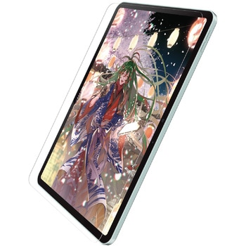 11インチ iPad Air (M2) ガラスフィルム ペーパーライク ケント紙 紙のような描き心地 アンチグレア マット エレコム