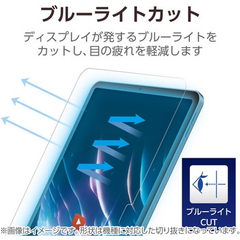 11インチ iPad Pro (M4) ガラスフィルム 高透明 光反射軽減 ブルーライトカット ガイドフレーム付 エレコム