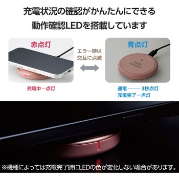 ワイヤレス充電器 Qi1.3 認証品 12W/10W/7.5W/5W 卓上 急速充電 置くだけ充電 エレコム