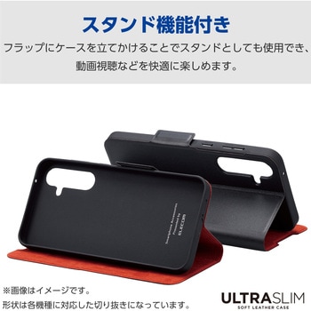 Xperia 10 VI SO-52E ケース レザー 手帳型 マグネット 衝撃吸収 超軽量 薄型 スタンド機能付 エレコム
