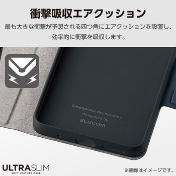 Xperia 10 VI SO-52E ケース レザー 手帳型 マグネット 衝撃吸収 超軽量 薄型 スタンド機能付 エレコム
