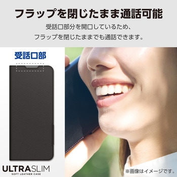 シンプルスマホ7/6/BASIO active2/active (SHG12/SHG09) ケース レザー 手帳型 マグネット 衝撃吸収 超軽量 エレコム