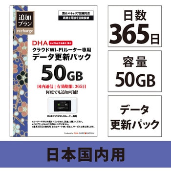 【更新用】DHAクラウドWi-Fiルーター 365日国内通信更新用パック DHA Corporation