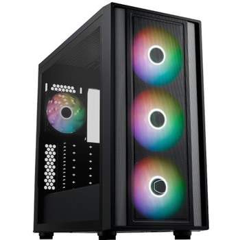 MasterBox 600/ミドルタワーケース/ブラック/背面コネクターマザーボード対応/140mmARGBファン3基搭載/メッシュフロントパネル COOLER MASTER