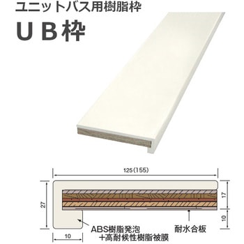 UB枠(バス開口枠) 引戸用 1580幅 3方枠 UB3-210H ブラック 見込210 dialon(ダイアロン)