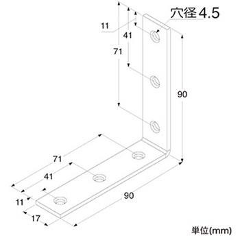 補強金具 ユニクロ金折れ トレード