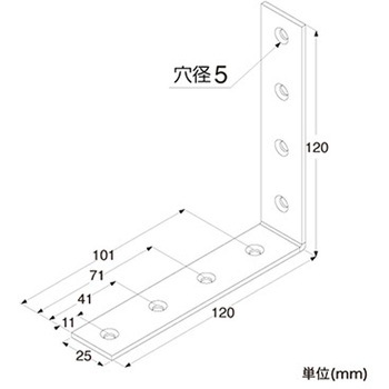 補強金具 ユニクロ金折れ トレード