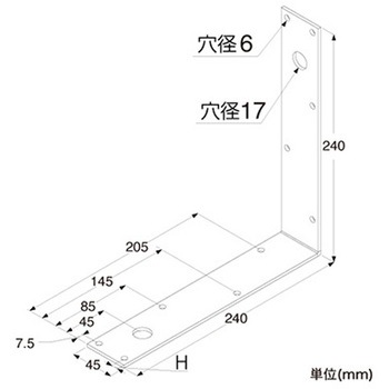 補強金具 ユニクロ金折れ トレード