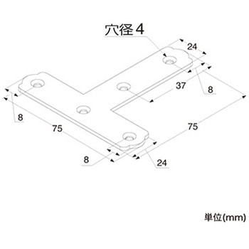 補強金具 ユニクロT字 トレード