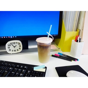 キャップ付 ストローカップ(ピーチ) 小久保工業所