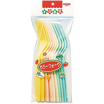 カラーフォーク16cm 10本入り 日本デキシー