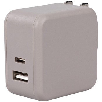 Power Delivery35W対応 USB-C×1ポート、USB-A×1ポート 合計最大32W AC充電器 2年保証(MOT-ACPD35WU1-GY) MOTTERU