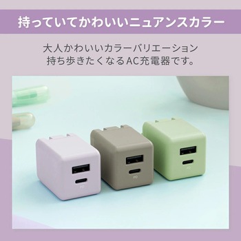 PowerDelivery20Wで超速充電可能 きらきら可愛いグラデーションカラーのAC充電器 OWLTECH(オウルテック)