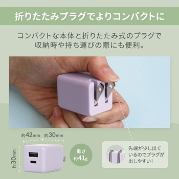PowerDelivery20Wで超速充電可能 きらきら可愛いグラデーションカラーのAC充電器 OWLTECH(オウルテック)