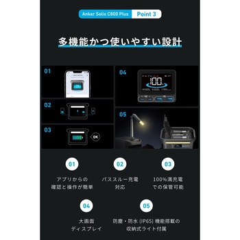 Anker Solix C800 Plus Portable Power Station Anker(アンカー)