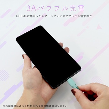 グラデーションケーブル 急速充電 データ転送対応 USB-A to USB-C 1m カラバリ全2色 2年保証(MOT-SCBACG100-SE) MOTTERU
