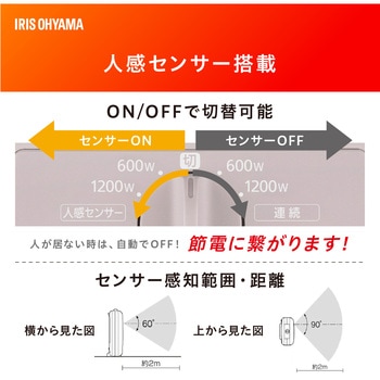 人感センサー付きセラミックファンヒーター - アイリスオーヤマ