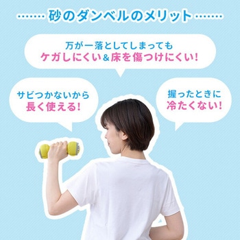 ダンベル 砂 コンパクト 落としても安心 YAMAZEN(山善)