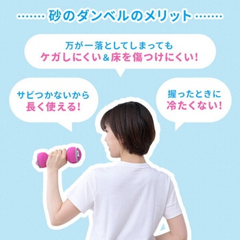 ダンベル 砂 コンパクト 落としても安心 YAMAZEN(山善)