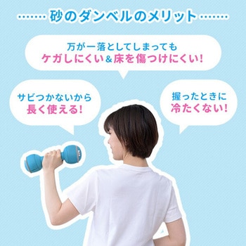 ダンベル 砂 コンパクト 落としても安心 YAMAZEN(山善)
